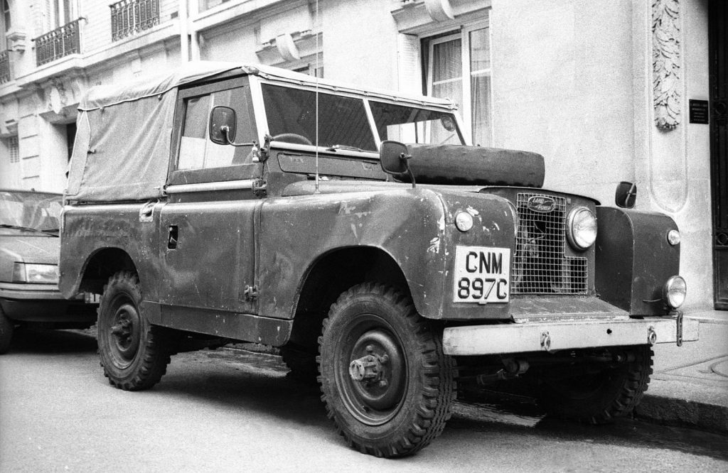 A Land Rover Series II in a street of Paris (1959)